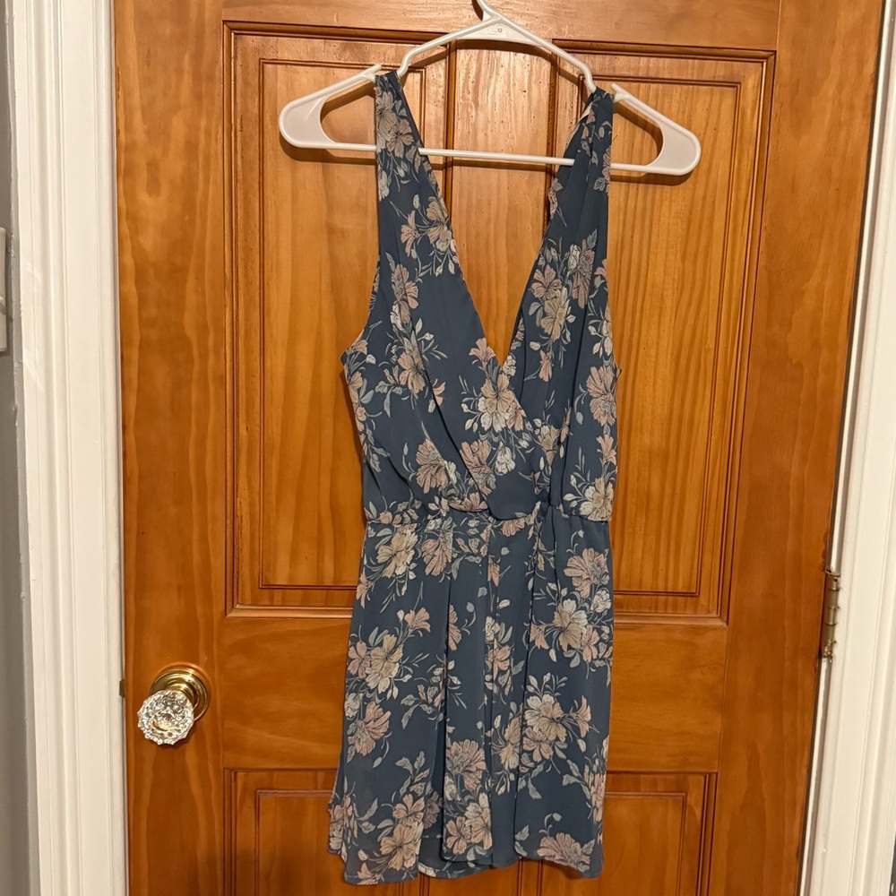 Final Touch Navy Floral Romper